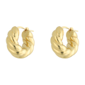 Arracadas caracol huecas 14K