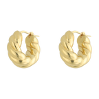 Arracadas caracol huecas 14K