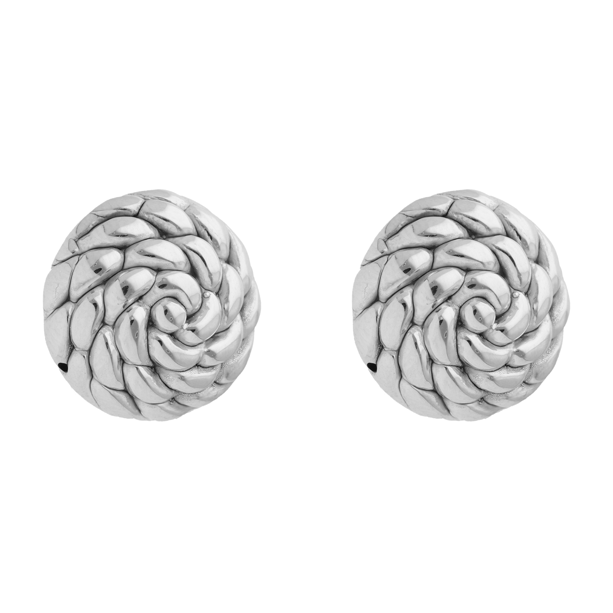 Broquel soga oro blanco 14K
