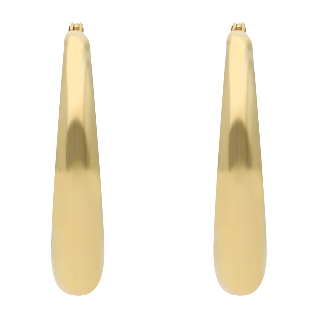 Arracadas huecas 14K