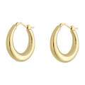 Arracadas huecas 14K