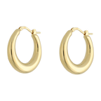 Arracadas huecas 14K
