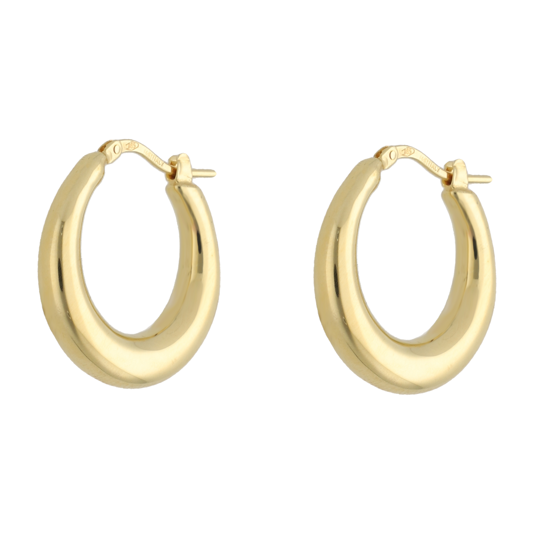 Arracadas huecas 14K