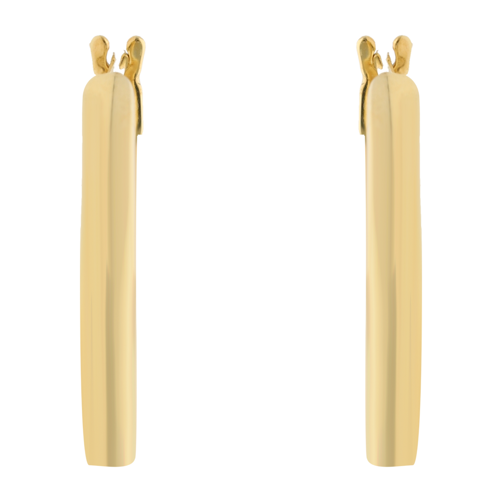 Arracadas huecas 14K
