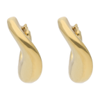 Arracadas huecas chuecas 14K