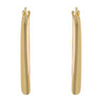 Arracadas huecas lisas 14K
