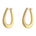 Arracadas huecas lisas 14K