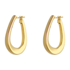 Arracadas huecas lisas 14K