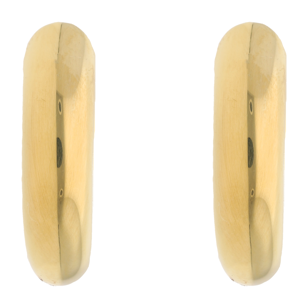 Arracadas 11mm huecas 14K