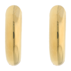 Arracadas 11mm huecas 14K