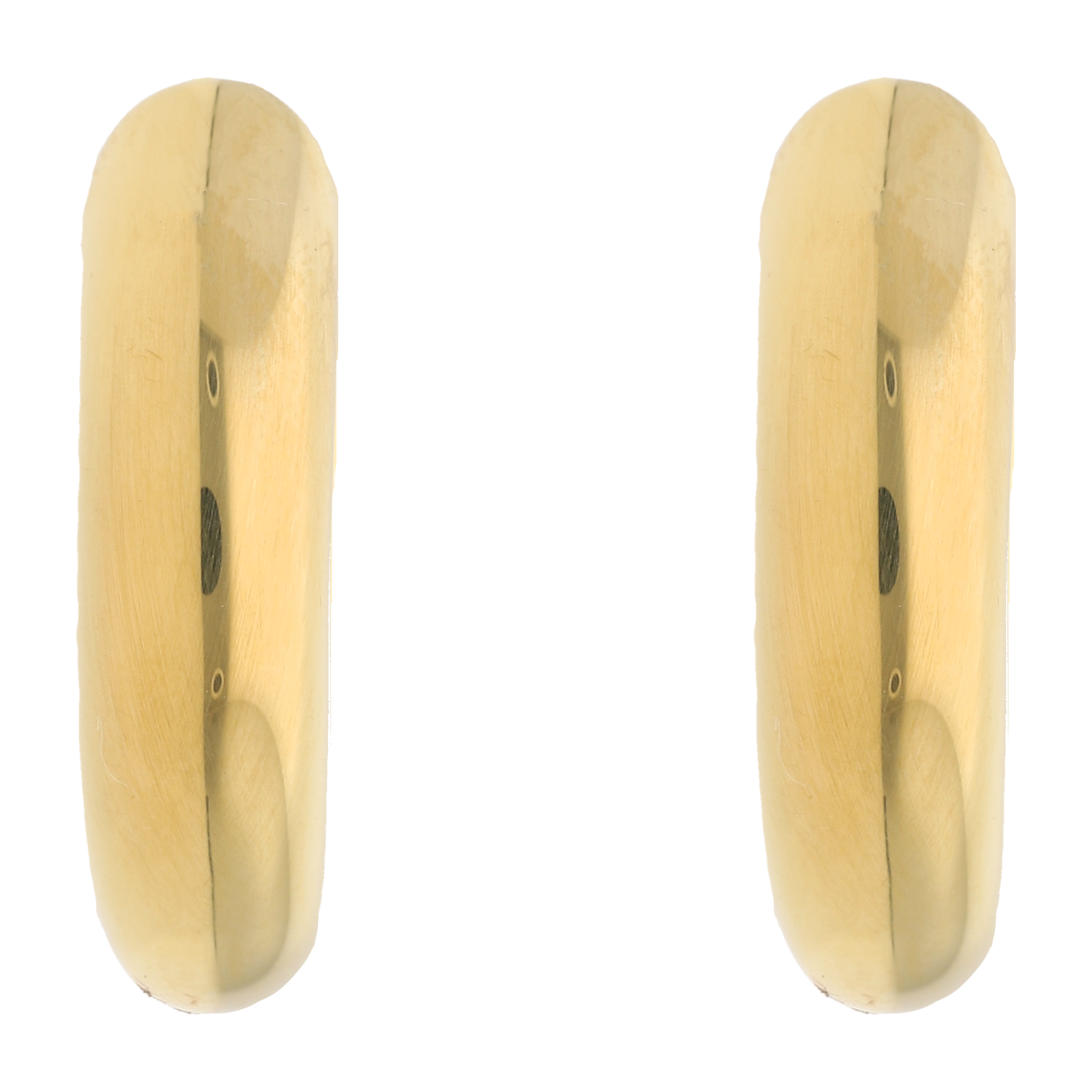 Arracadas 11mm huecas 14K