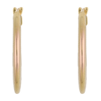 Arracadas huecas lisas 14K