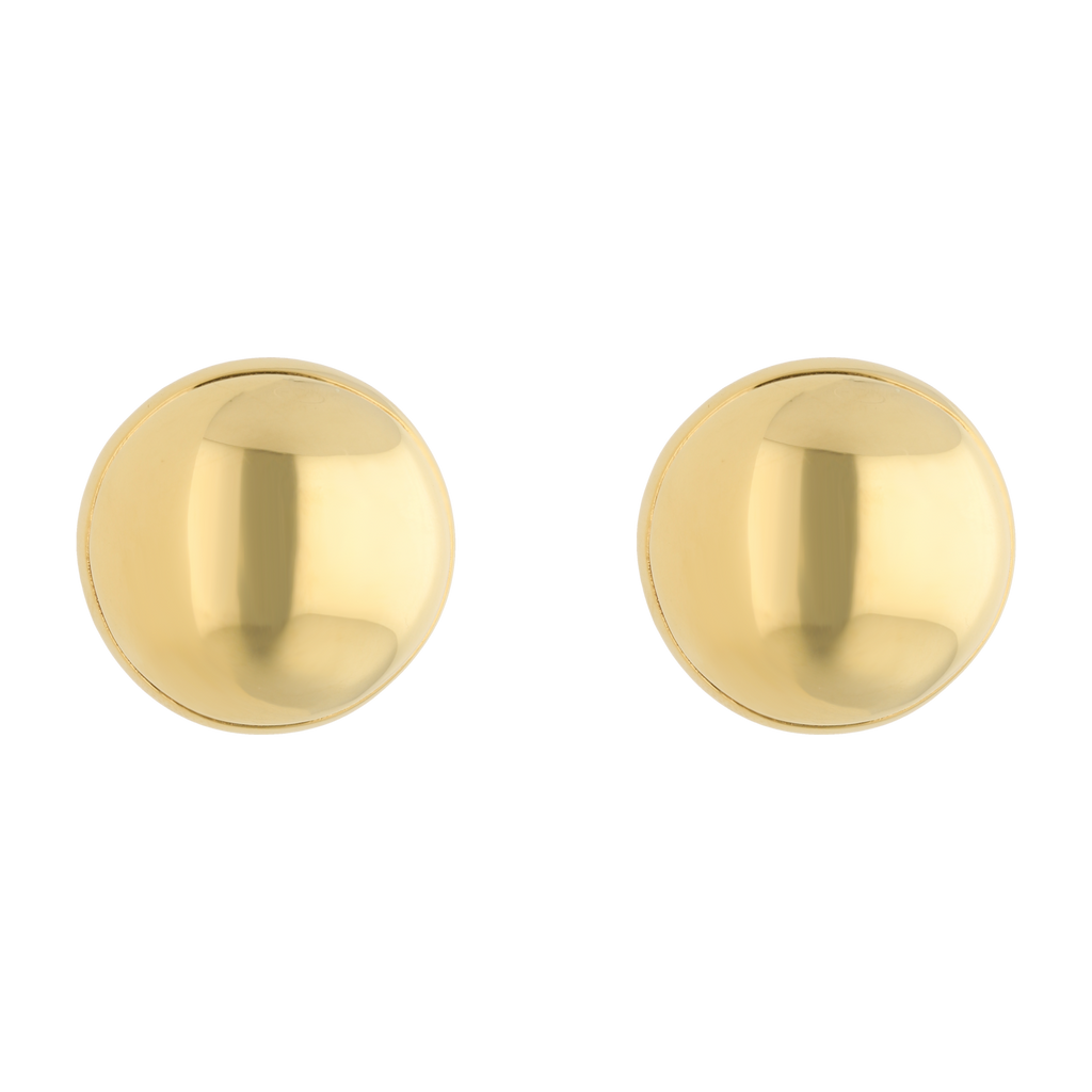 Aretes botón grandes 14K