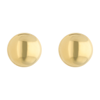 Aretes botón grandes 14K