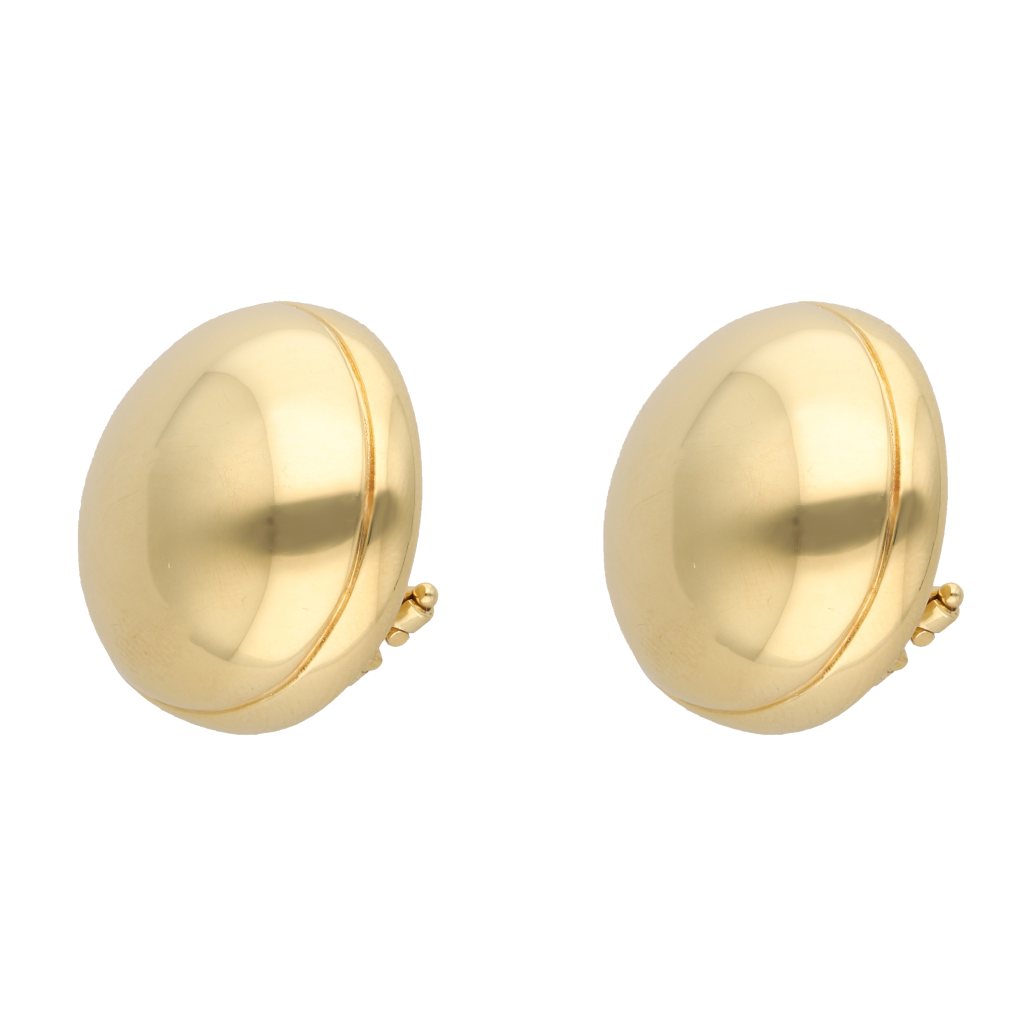 Aretes botón grandes 14K