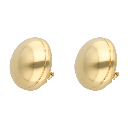 Aretes botón grandes 14K