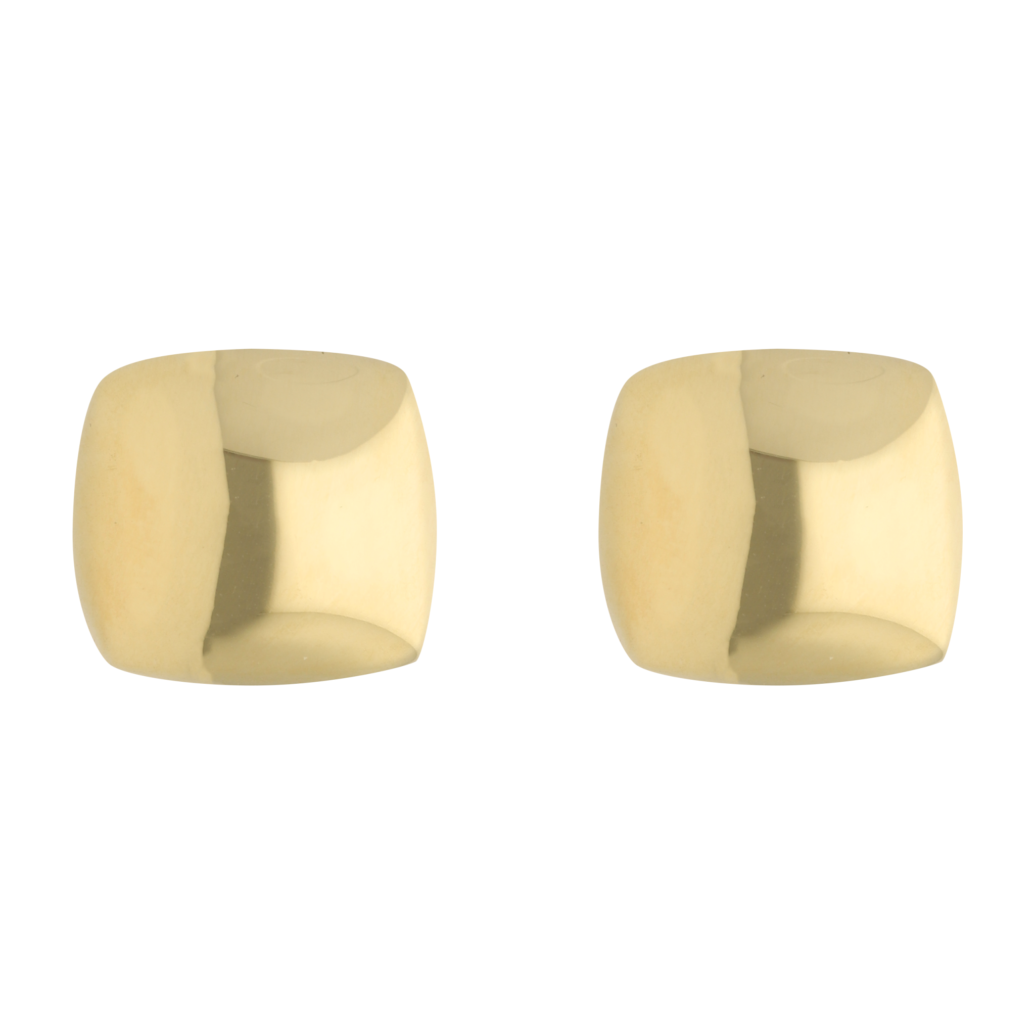 Aretes huecos cuadrados 14K