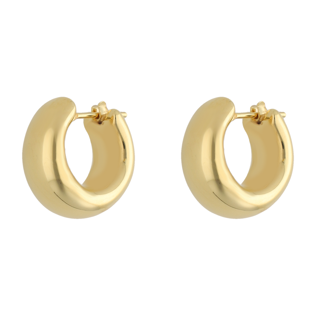 Arracadas huecas 14K