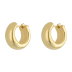 Arracadas huecas 14K