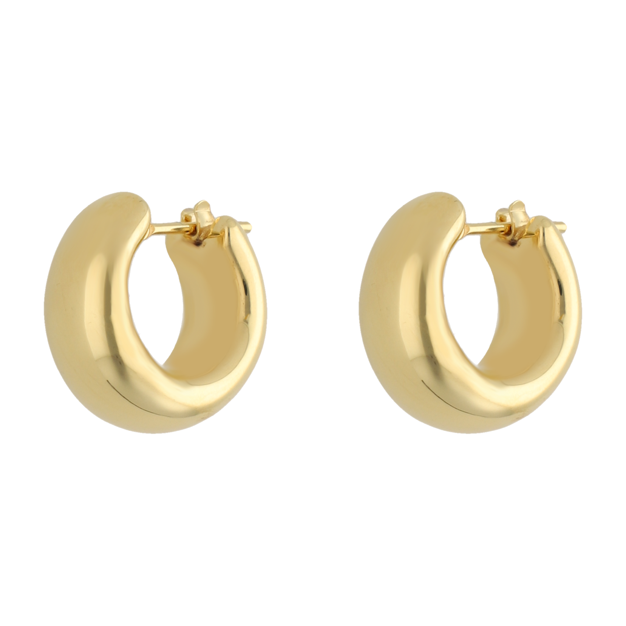 Arracadas huecas 14K