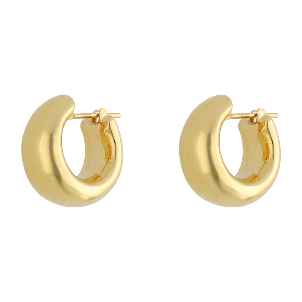 Arracadas 8mm huecas 14K