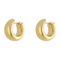 Arracadas 8mm huecas 14K