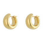 Arracadas 8mm huecas 14K