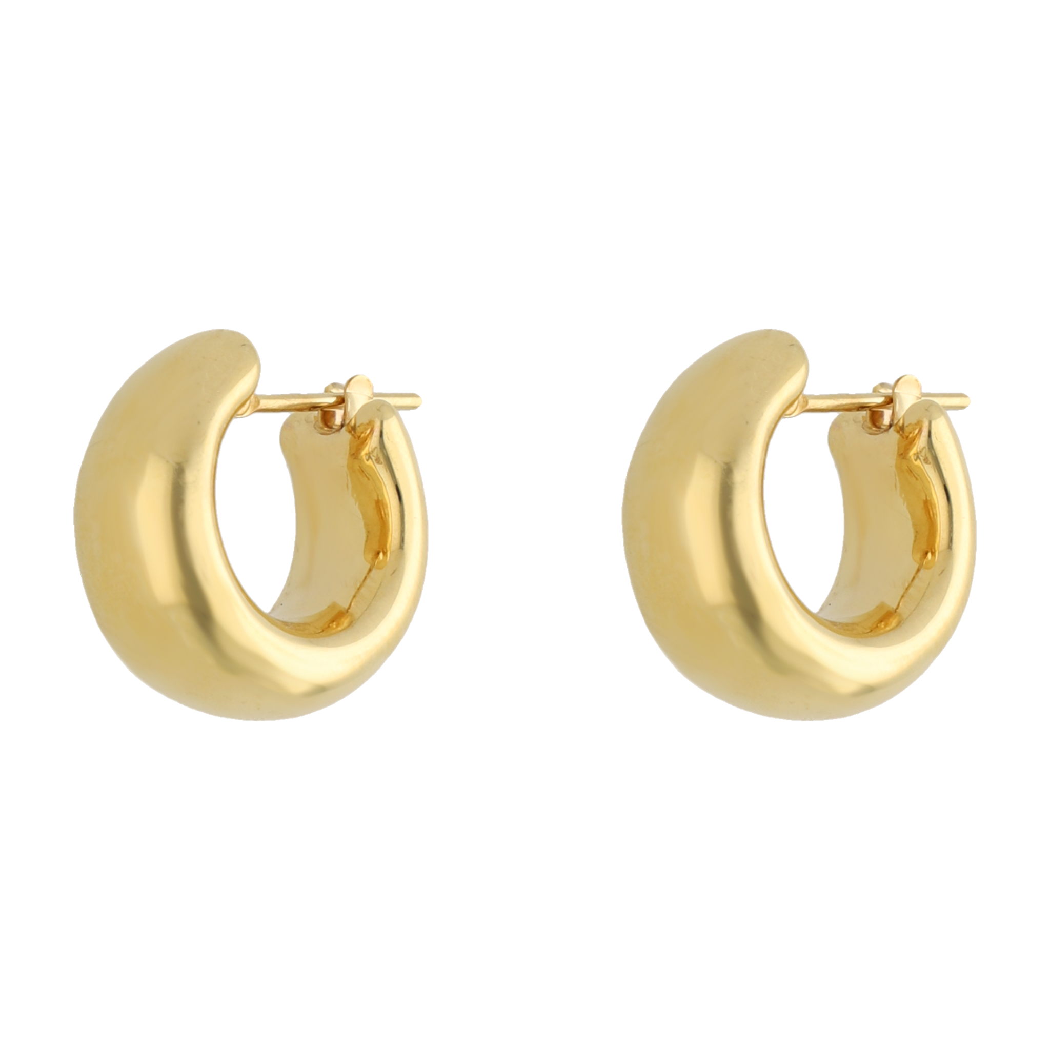 Arracadas 8mm huecas 14K