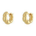 Arracadas chicas huecas caracol 14K