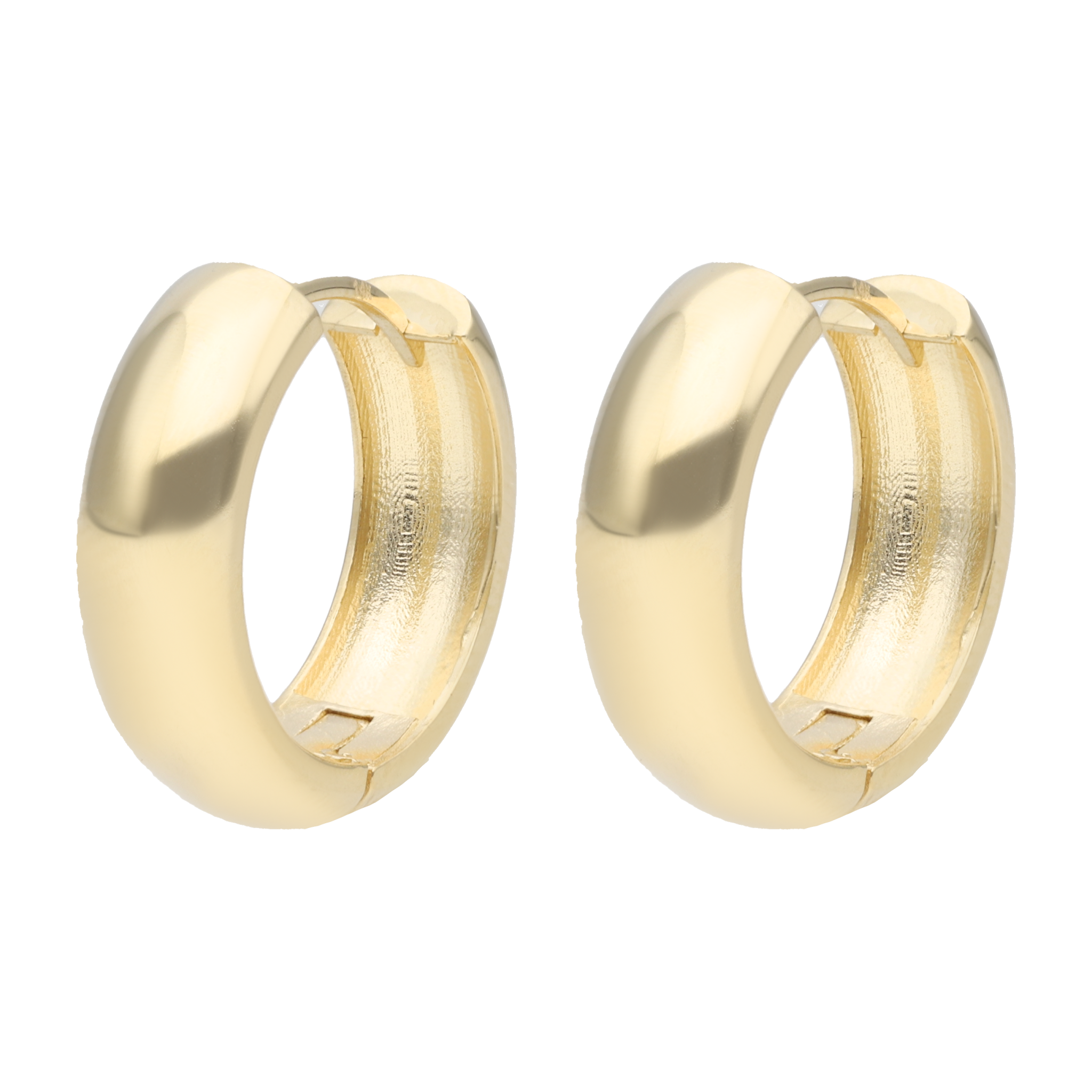 Arracadas lisas oro amarillo 14K
