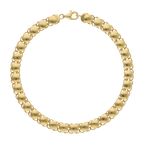 Pulsera bolas lisas 14K