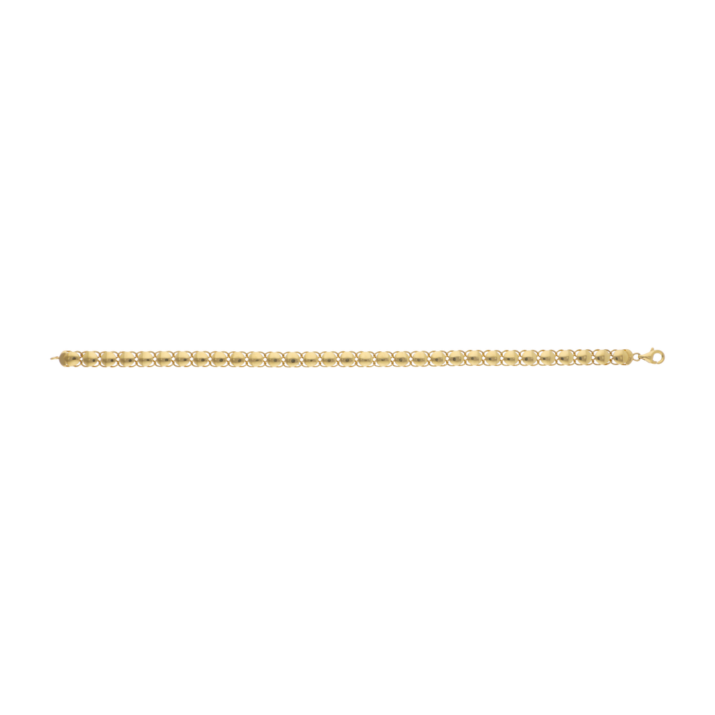 Pulsera bolas lisas 14K