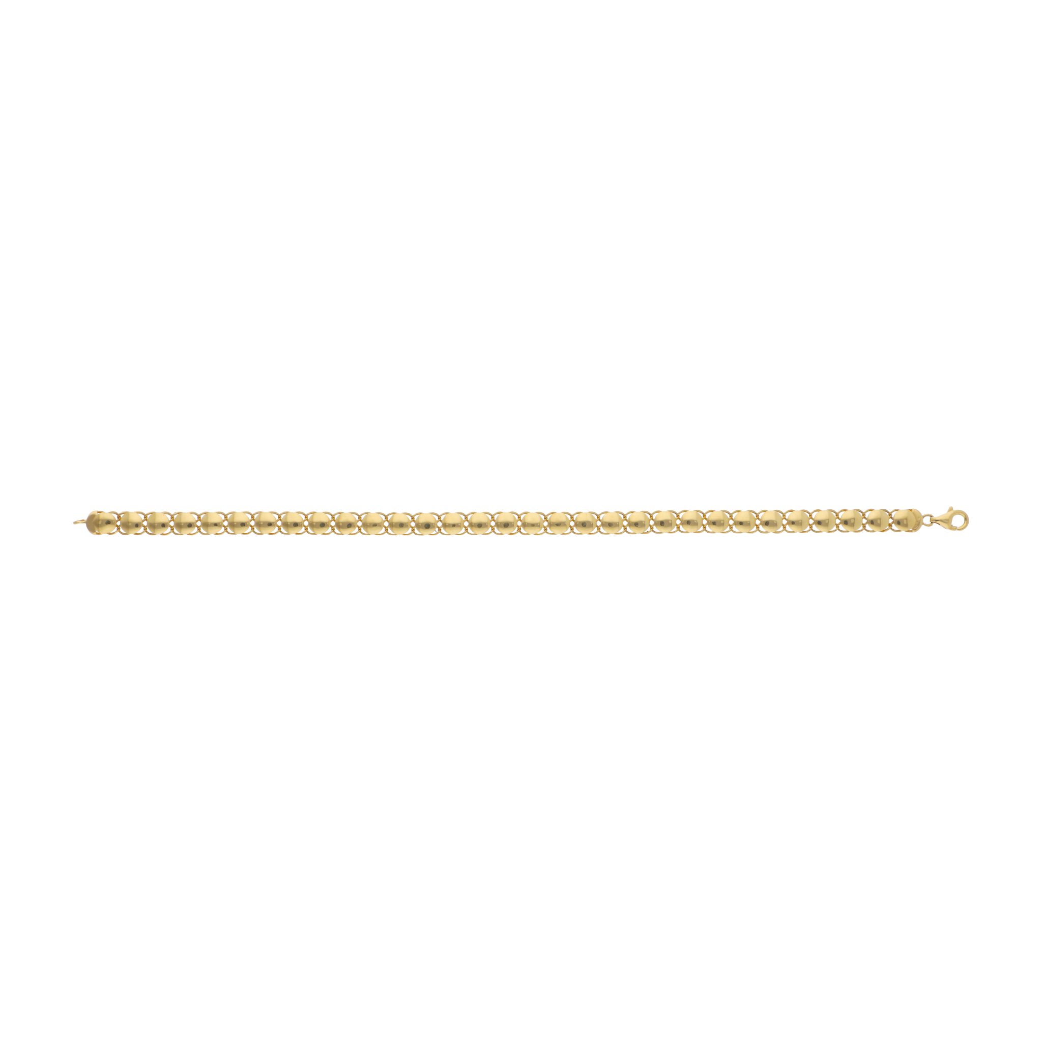 Pulsera bolas lisas 14K