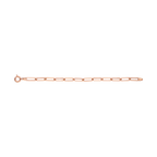 Pulsera hueca oro rosa 14K