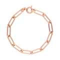 Pulsera hueca oro rosa 14K