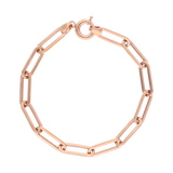 Pulsera hueca oro rosa 14K