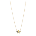 Collar mariposa circonias colores 14K
