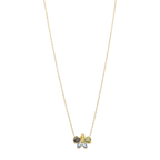 Collar mariposa circonias colores 14K