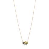 Collar mariposa circonias colores 14K