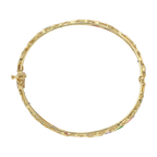 Aro rígido curvedao circonias colores 14K