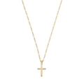Collar cruz lisa 14K