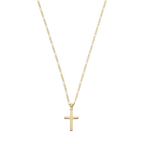 Collar cruz lisa 14K