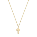Collar cruz lisa 14K