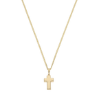 Collar cruz lisa 14K