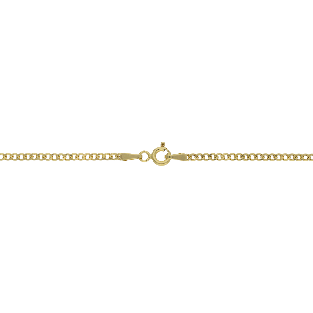 Collar cruz lisa 14K
