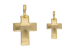 Cruz lisa hueca oro amarillo 14K