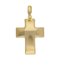 Cruz lisa hueca oro amarillo 14K