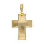 Cruz lisa hueca oro amarillo 14K