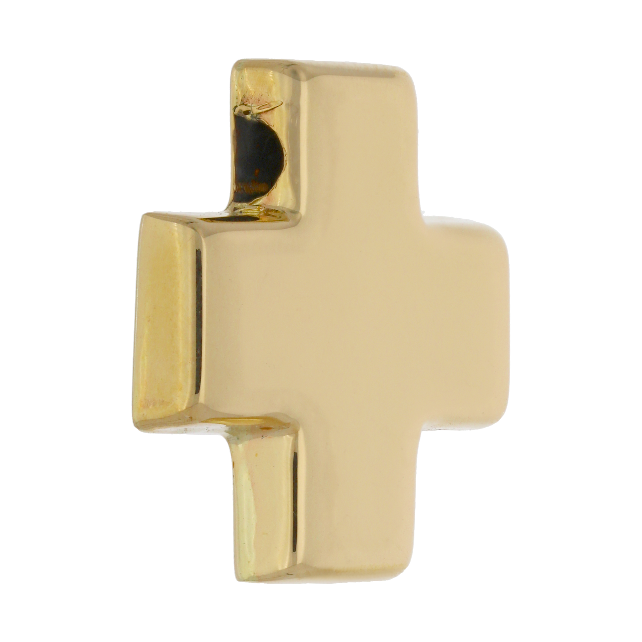 Cruz roja hueca sin asa 14K