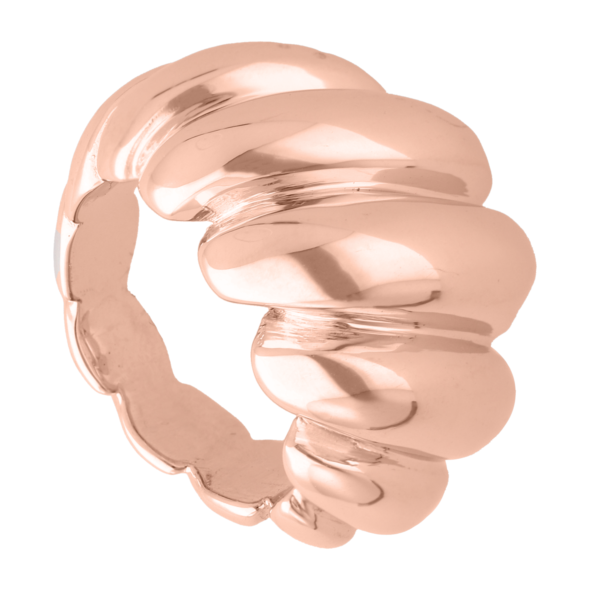 Anillo hueco croissant 14K